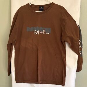 Brown Long Sleeve Polo Shirt